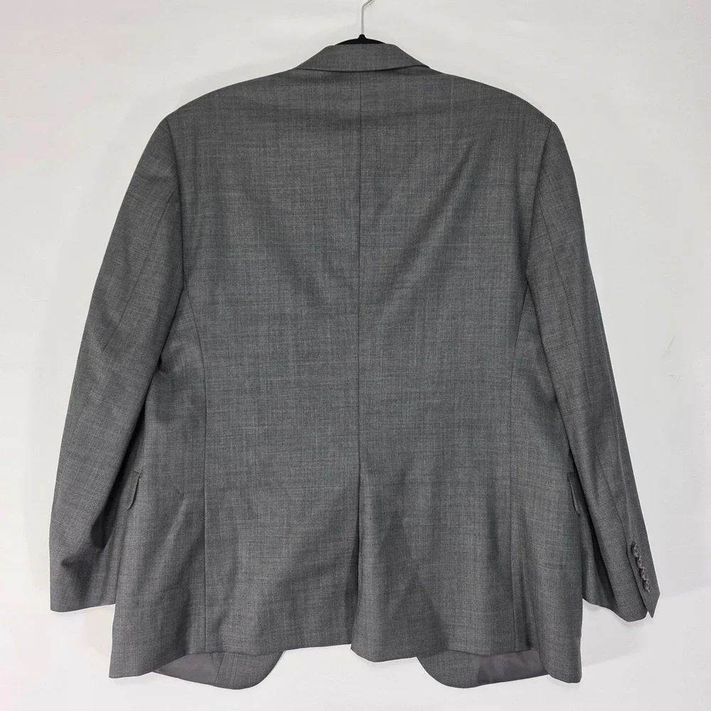 Lauren Ralph Lauren Men's Sport Coat‎ Blazer Two Button Gray Sharkskin Wool 40S